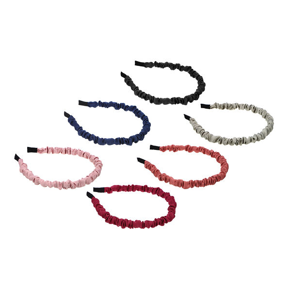 Beriotti ободок для волос, 1см, abs, полиэстер, 6 цветов в ассортименте