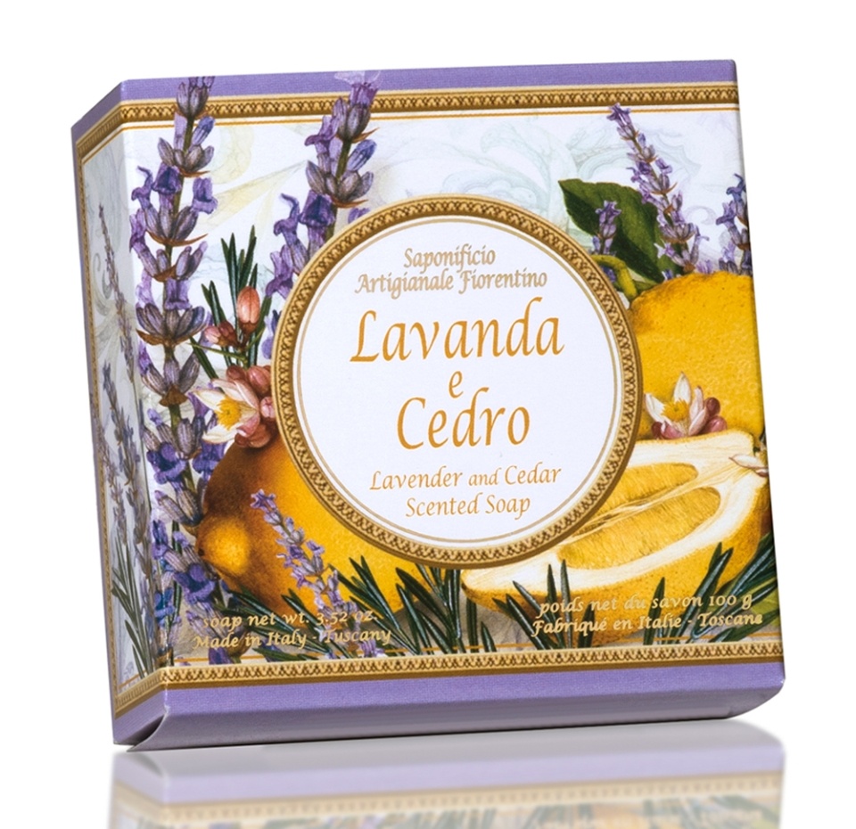 

Мыло туалетное Saponificio Artigianale Fiorentino Лаванда и кедр 100 г
