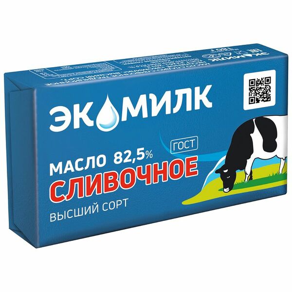 Масло сливочное Экомилк 82.5% 180 г