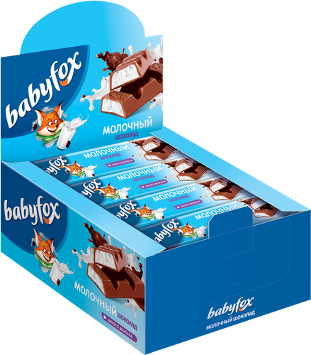 

Шоколад молочный Babyfox с молочной начинкой, 47 г