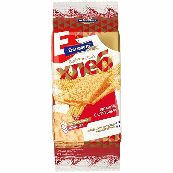 Хлебцы Елизавета Вафельный хлеб ржаной с отрубями, 85г