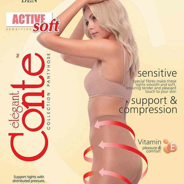 Колготки женские Conte Active Soft цвет: natural/бежевый, размер 5, 40 den