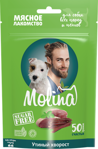 

Лакомство для собак Molina утиный хворост 50 г