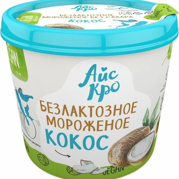 Десерт взбитый замороженный Айс Кро Кокос без сахара