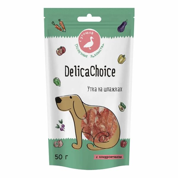 Лакомство DelicaChoice Утка на шпажках для собак