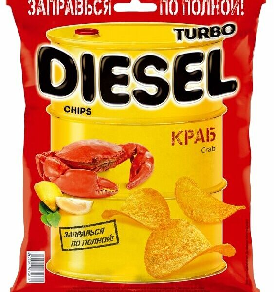 Чипсы картофельные Turbo Diesel Краб