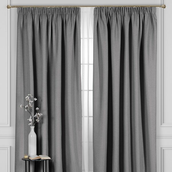 Портьера НОКС, размер: 220х270см, цвет: серый, состав: 100% полиэстер, на шторной ленте