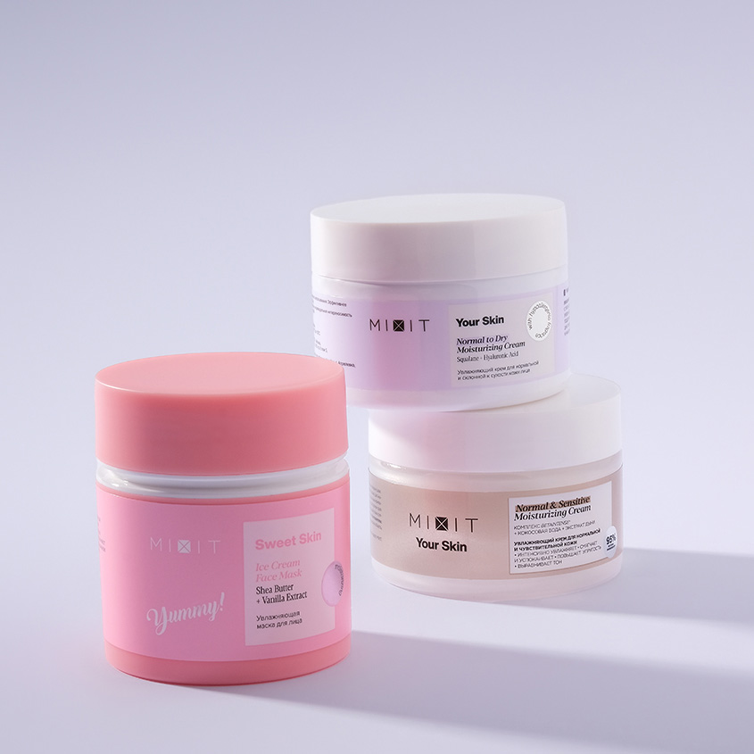 

Крем для лица Mixit Your Skin увлажняющий для нормальной и чувствительной кожи 50 мл