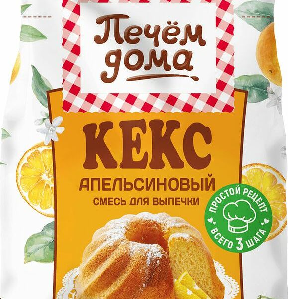 Смесь для выпечки Печём дома Кекс Апельсиновый