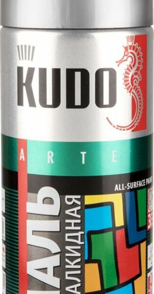 Эмаль универсальная алкидная Kudo Arte серая глянцевая