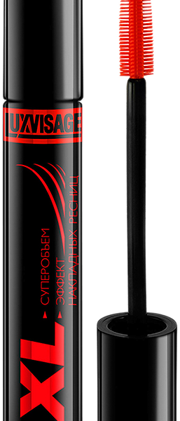 Тушь для ресниц Luxvisage XXL Суперобъем-Эффект накладных ресниц, Черная