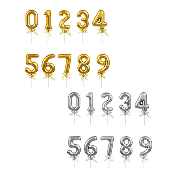 Fntastic декор для торта в виде цифры 0-9, 21см, пластик, бумага, 10 дизайнов