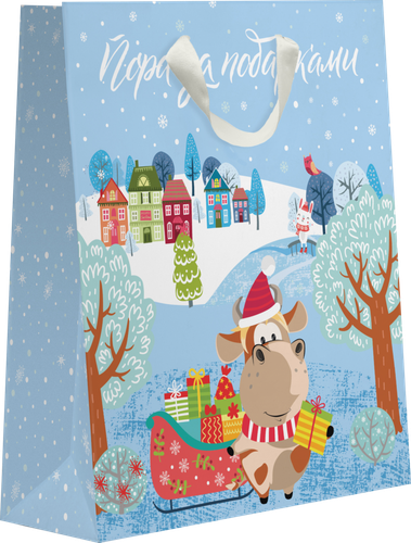 

Пакет подарочный Символ Года 26х32х12 см Арт. L, в ассортименте