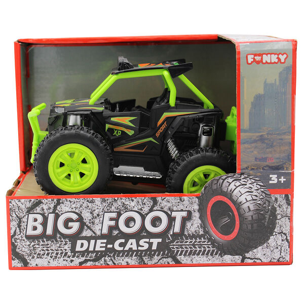 Багги die-cast, инерционный механизм, рессоры, свет, звук, зеленый, 1:24 FFT61061