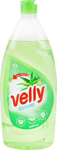Средство для мытья посуды GRASS Velly Sensitive Алоэ вера, 1л