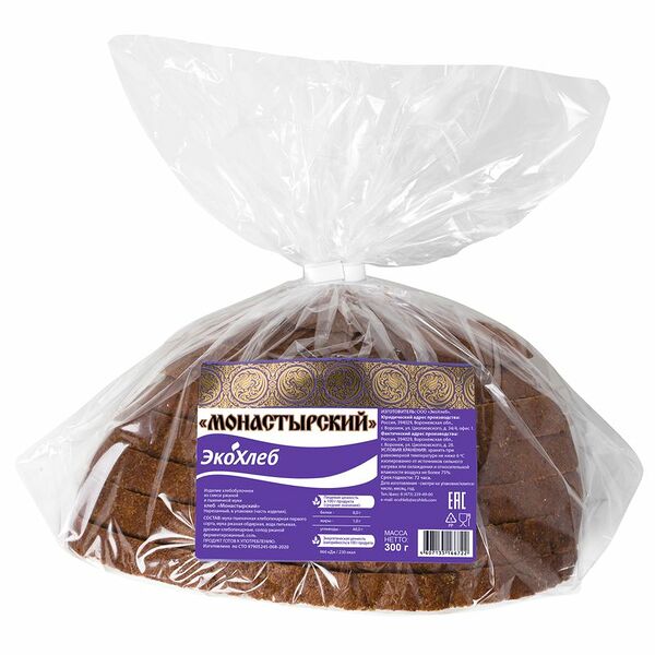 Хлеб Экохлеб Монастырский на камне, 300г