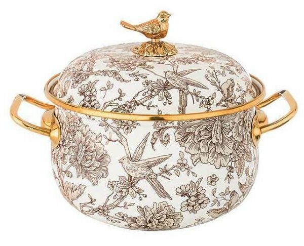 Кастрюля Agness Royal Garden с крышкой, 2,1 л