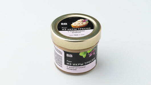 Риет из икры трески с камчатским крабом