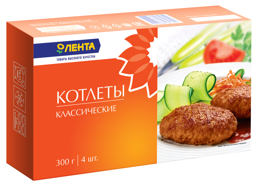 

Котлеты Лента Классические 300 г