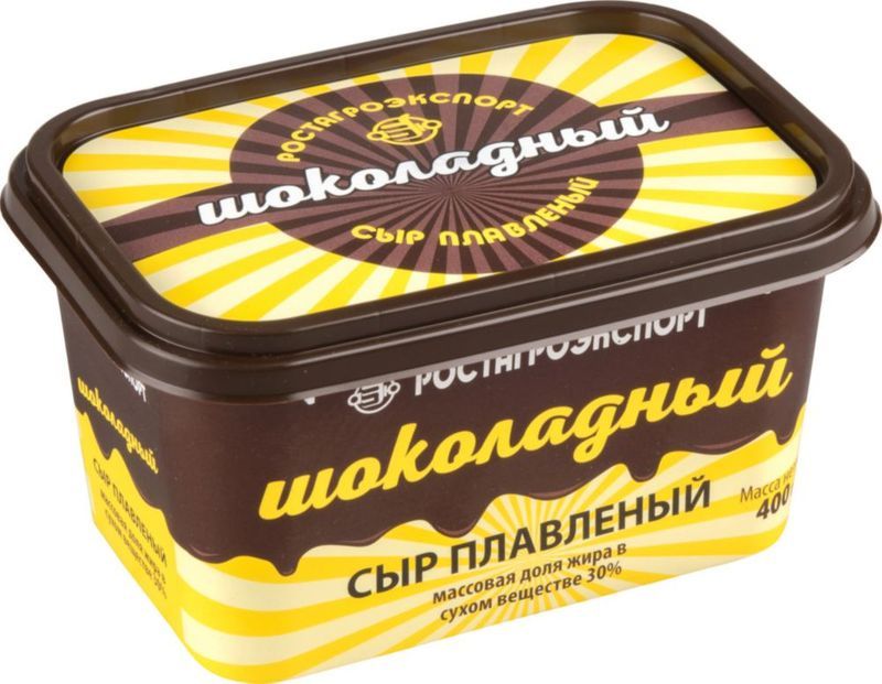 

Сыр плавленый Ростагроэкспорт Шоколадный 30%, 400 г