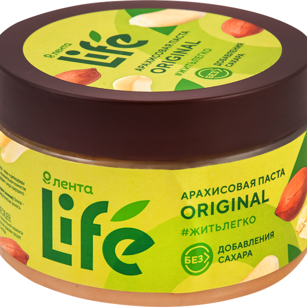 Паста арахисовая ЛЕНТА LIFE, 250г