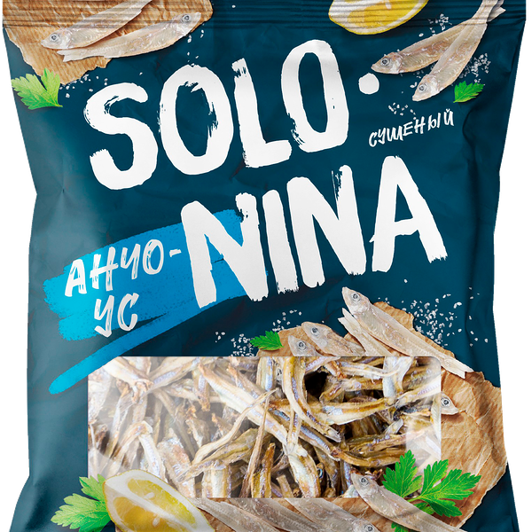 Рыбки Solo nina рыбки анчоусовые сушеные, вяленые, 70г