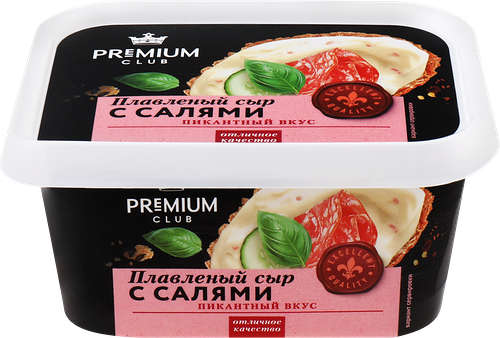 Сыр плавленый Premium Club с салями 35%, без змж, 400 г