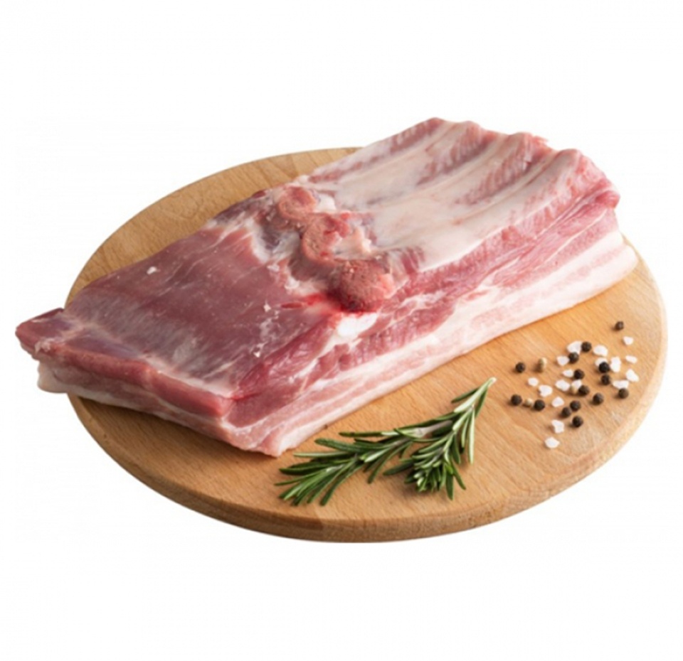 

Грудинка свиная Азбука Вкуса на кости собственного разруба вес Россия