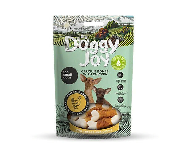 Лакомство для собак DOGGY JOY 50775 для мелких пород Кальциевые косточки с курицей 55г