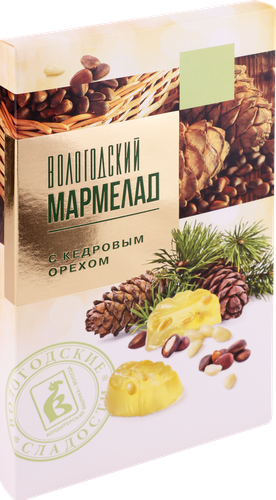 

Мармелад КФ ВОЛОГДА с кедровым орехом, 280г