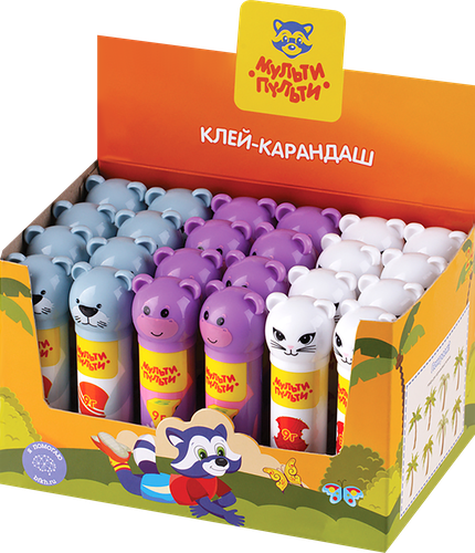 

Клей-карандаш МУЛЬТИ-ПУЛЬТИ Зверята, в ассортименте 9 г 1 шт