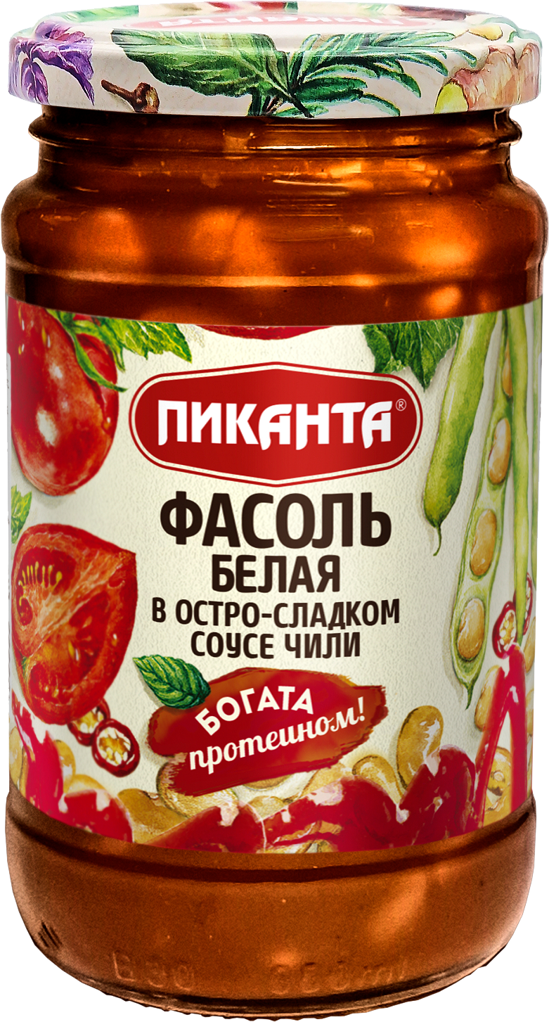 

Фасоль Пиканта белая в соусе чили