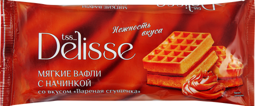 

Вафли мягкие Delisse с начинкой со вкусом вареная сгущенка 108 г