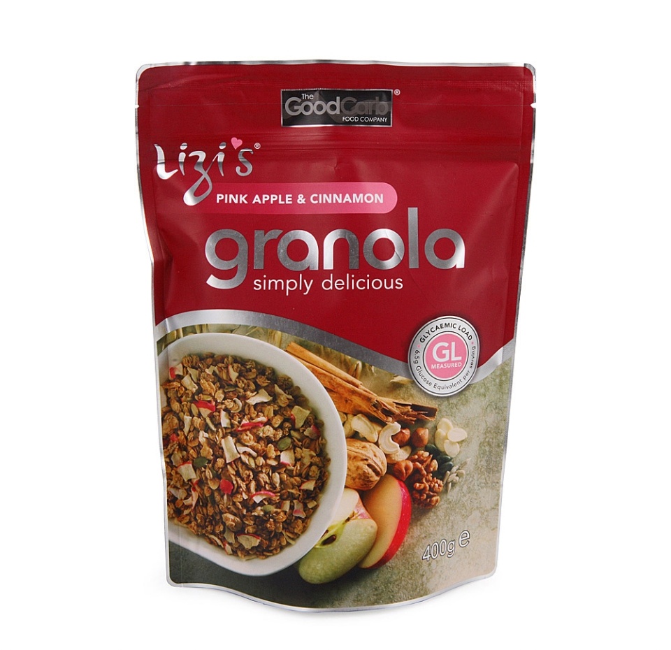 

Гранола Lizi`s с яблоком и корицей The GoodCarb Food Co Ltd 400 г Великобритания