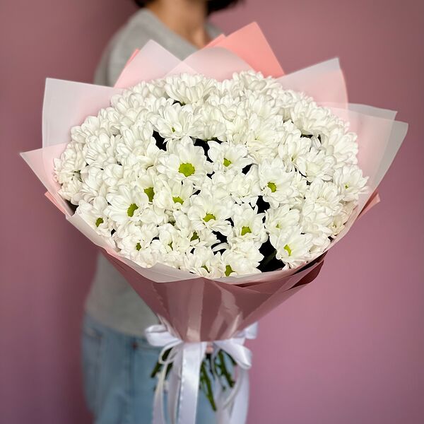 Букет из 15 кустовых хризантем