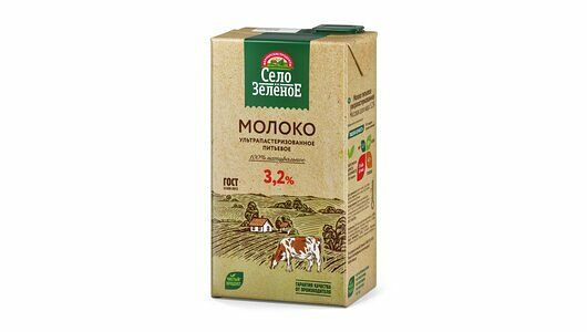 Молоко Село Зелёное ультрапастеризованное 3.2%, 950 мл