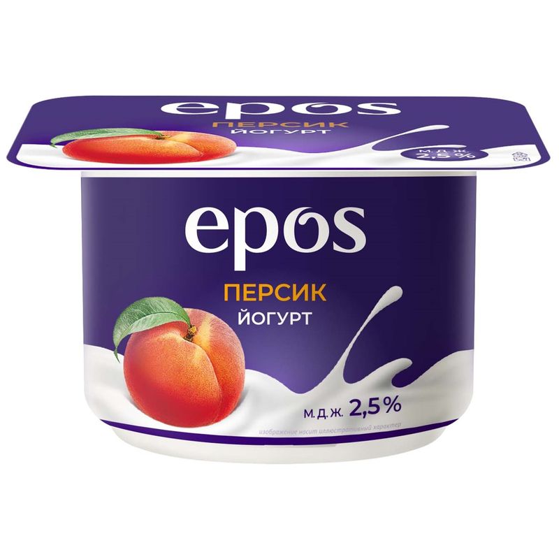 

Йогурт густой Epos Персик 2.5% 120 г