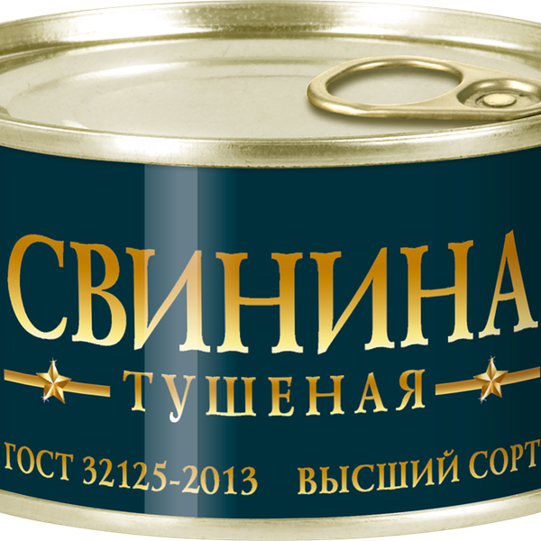 Свинина Штаб тушеная высший сорт ГОСТ 325 г