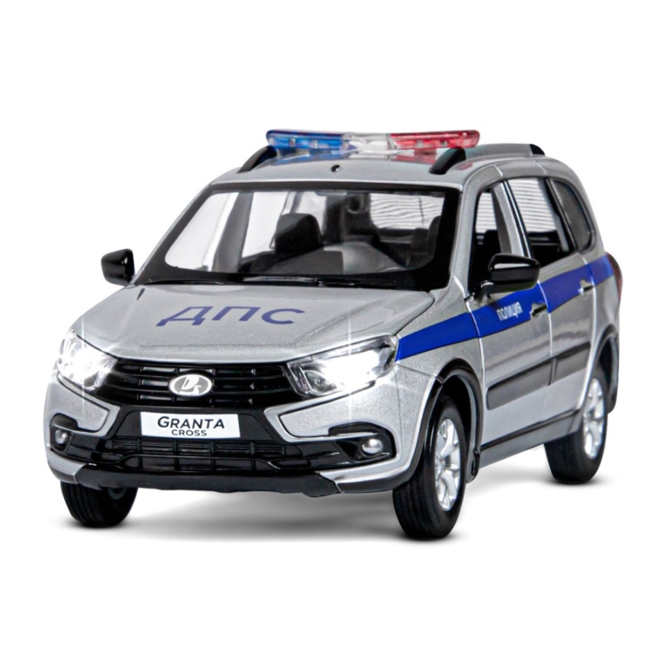 

Машина металлическая Автопанорама Lada granta cross Полиция 1:24