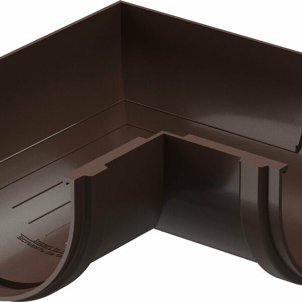 Угол водосточный 90 град DOCKE темно-коричневый