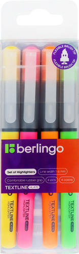 

Набор текстовыделителей BERLINGO Textline HL470, 4 цвета, 1–6мм, Арт. T4520
