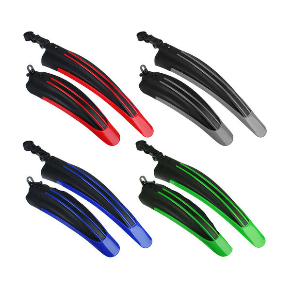 Silapro велокрылья, 2 крыла, 41х8см (зад) 31х8.5см (перед), пластик, металл