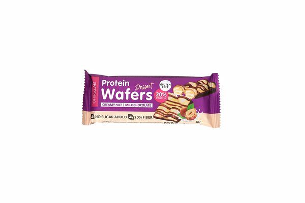 Батончик вафельный двойной Chikalab Protein Wafers Cливочно-ореховый десерт (без сахара, без глютена) 40г, Россия