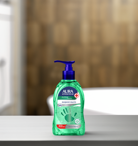 

Мыло жидкое Aura Antibacterial Алоэ 300 мл