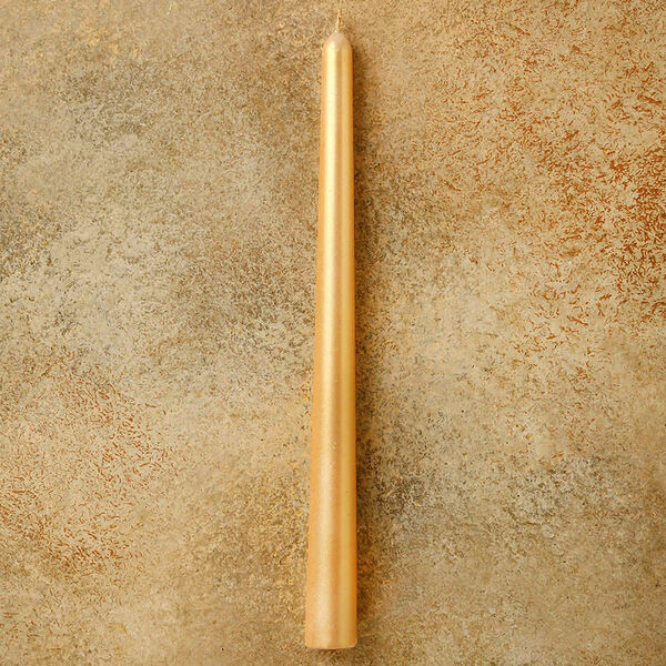 Свеча декоративная золото 260x20мм
