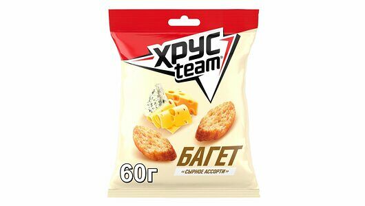 Сухарики Хрусteam Багет Сырное ассорти 60г