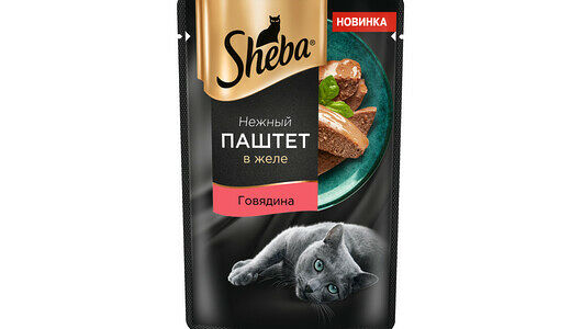 Влажный корм для кошек SHEBA® паштет с говядиной 75 г