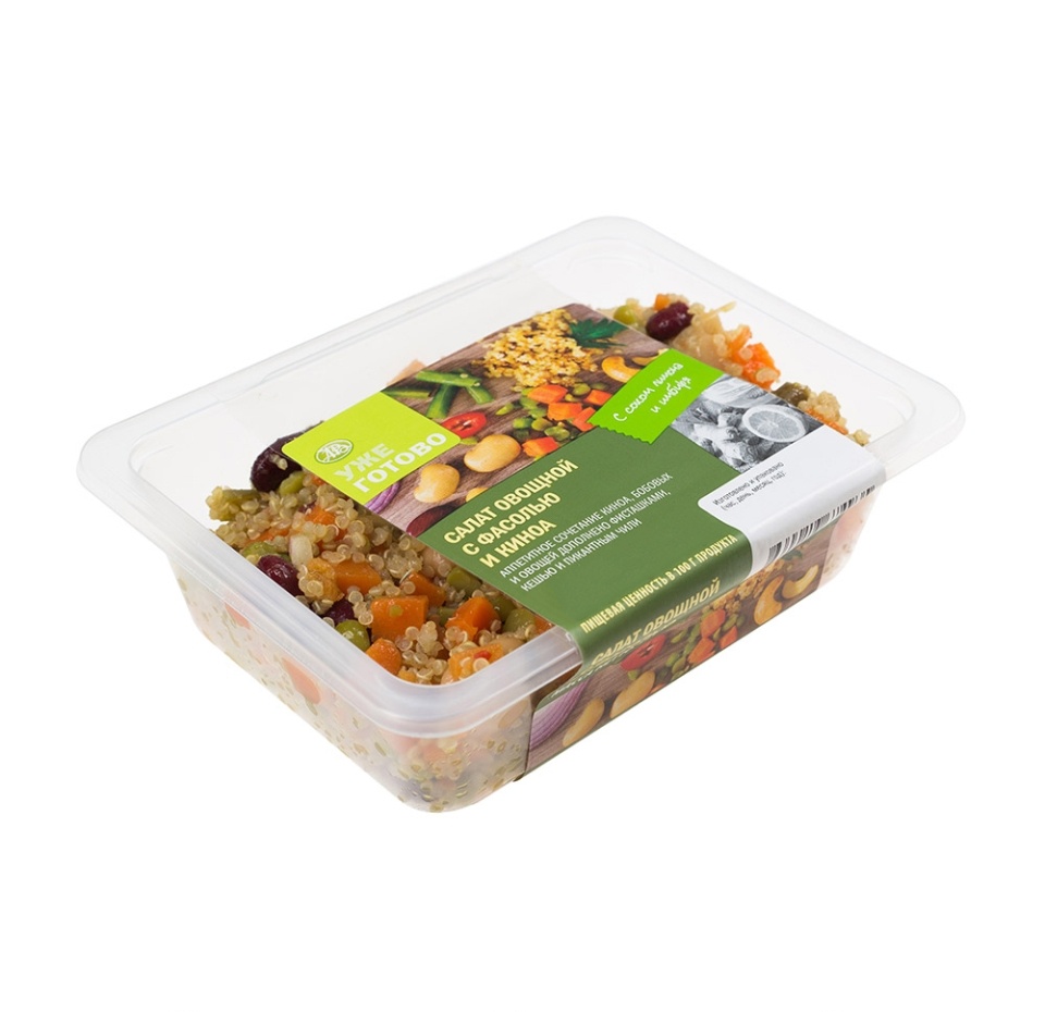 

Салат овощной с фасолью и киноа "Уже Готово" 220 г, Россия