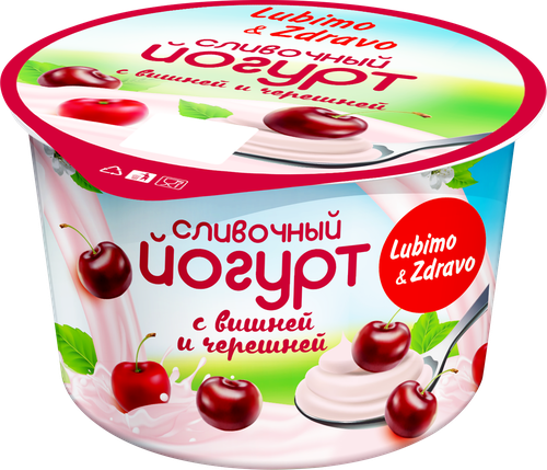 

Йогурт Lubimo&Zdravo с вишней и черешней 5% 230г