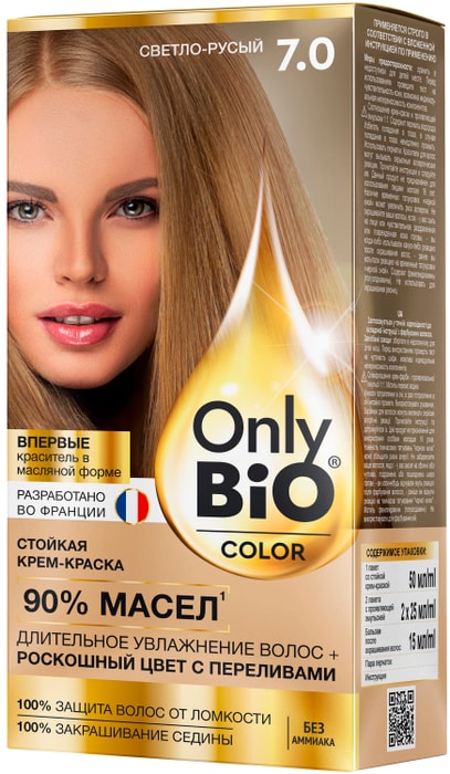 

Крем-краска для волос Only Bio Color 7.0, Светло-русый